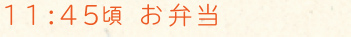 11:45 お弁当